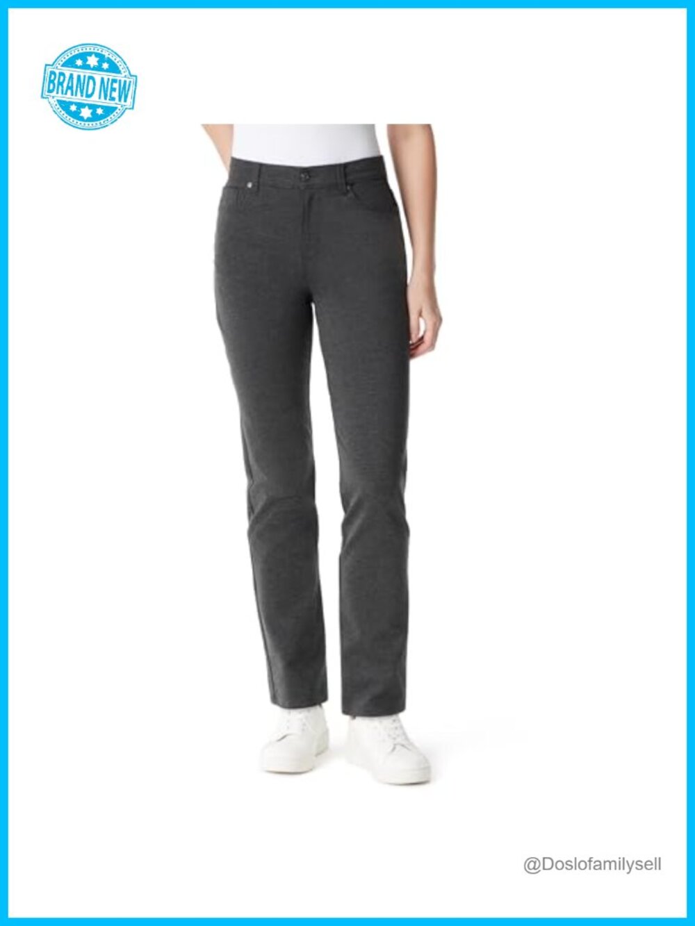 High Rise Ponte Knit Tapered Leg Pants Casual Workwear